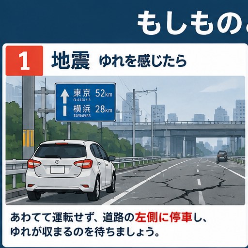 地震時緩慢停靠道路左側
