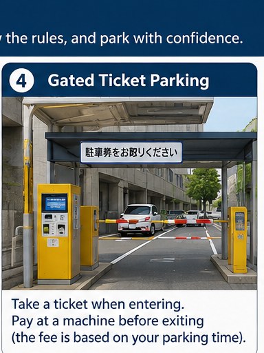日本閘門取券式停車場