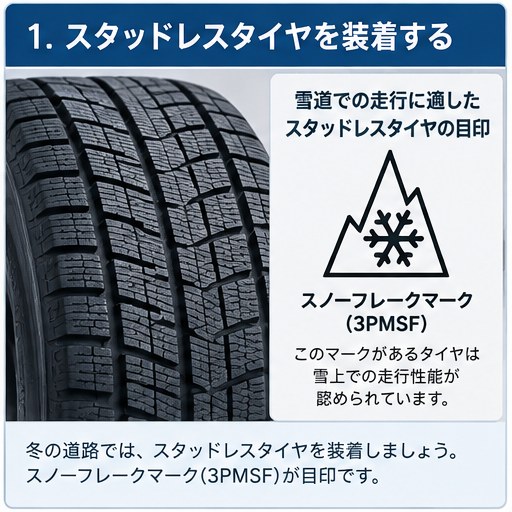 日本雪地使用的無釘冬季胎